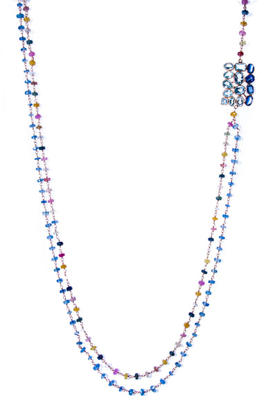 Multi Coloured Sapphires with Aqua Marine and Iolite